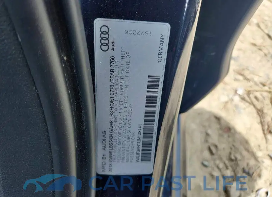 WAUF3AFC7JN108741# 12