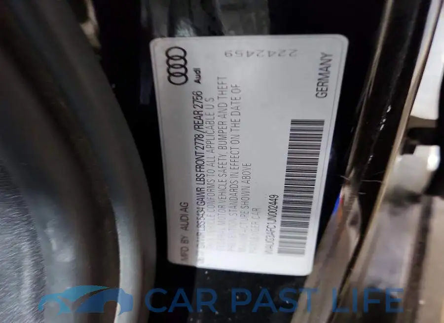 WAUG3AFC1JN002449# 12