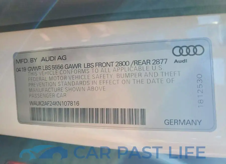 WAUK2AF24KN107816# 12