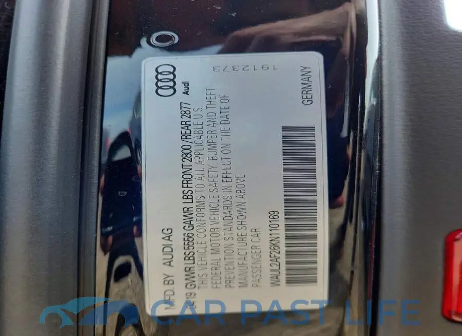 WAUL2AF26KN110169# 12