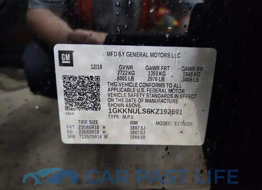 1GKKNULS6KZ192591# 14