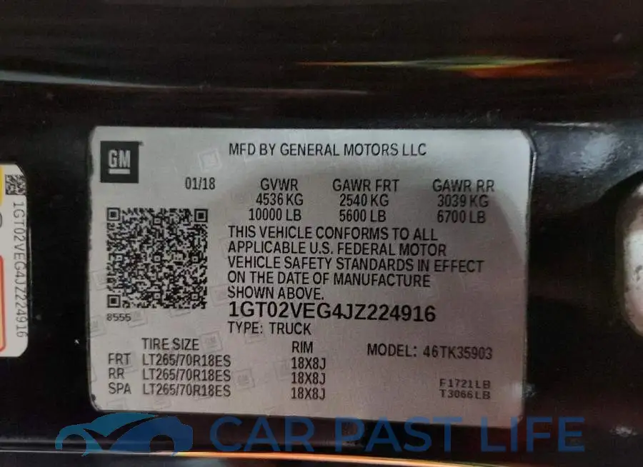 1GT02VEG4JZ224916# 12