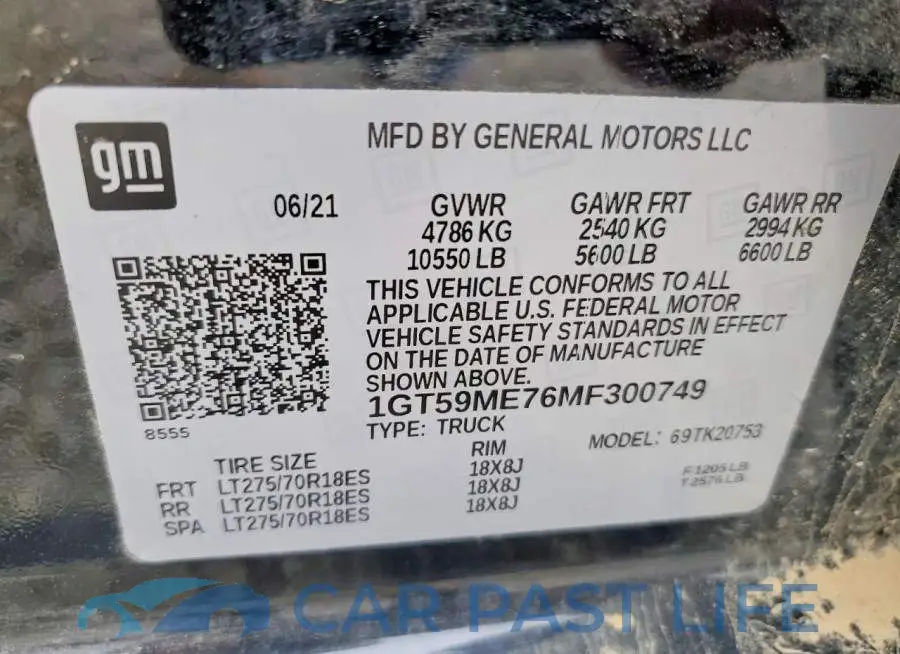 1GT59ME76MF300749# 12