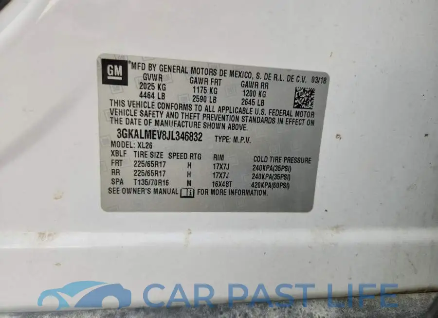 3GKALMEV8JL346832# 13