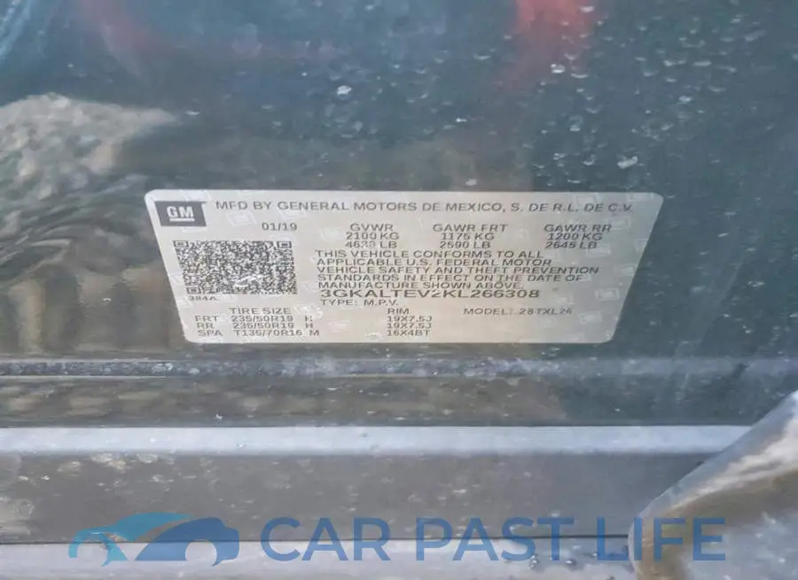 3GKALTEV2KL266308# 13