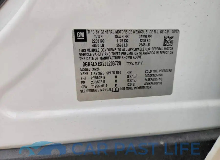 3GKALXEX2JL203720# 14