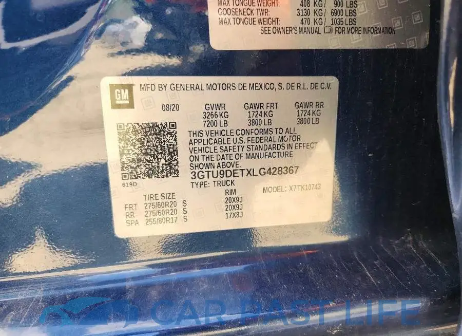 3GTU9DETXLG428367# 12