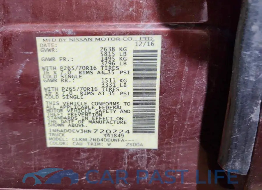 1N6AD0EV3HN720224# 12