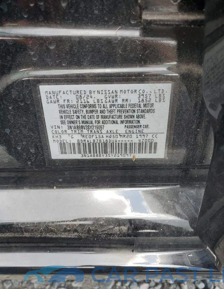 3N1AB8BV3SY219097# 12
