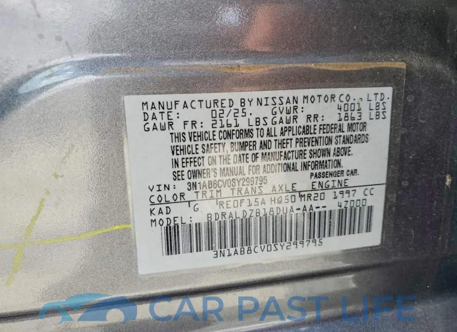 3N1AB8CV0SY299795# 12