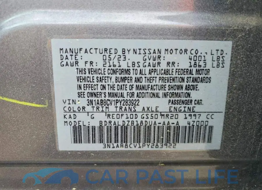 3N1AB8CV1PY283922# 13