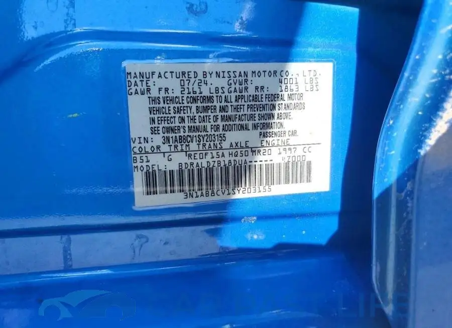 3N1AB8CV1SY203155# 12