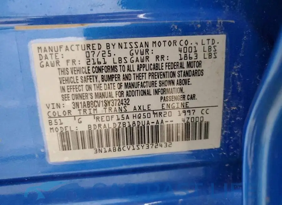 3N1AB8CV1SY372432# 12