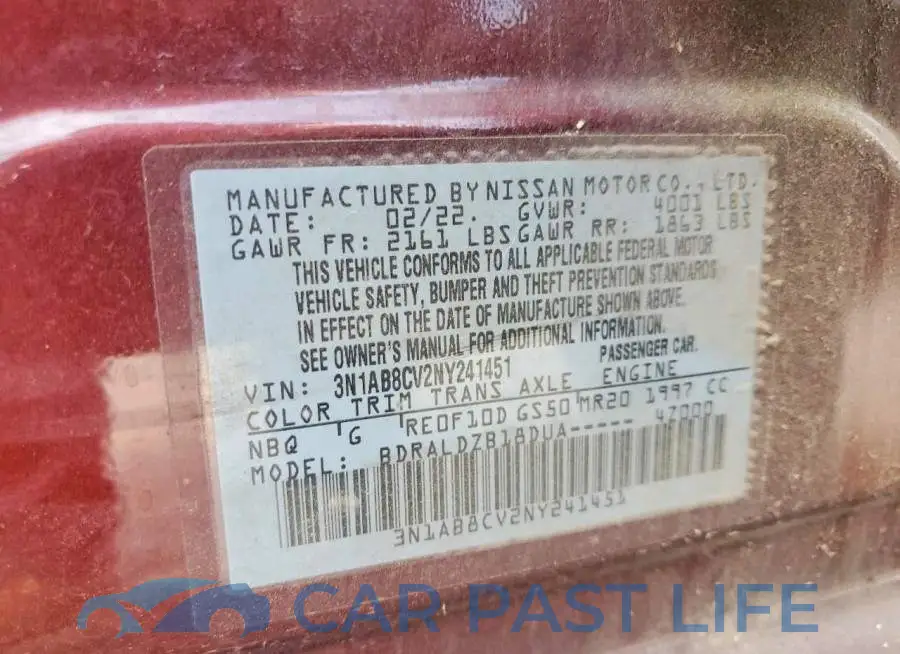 3N1AB8CV2NY241451# 12