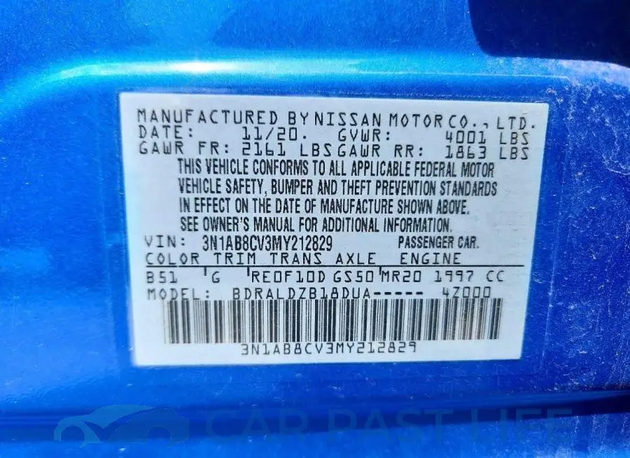 3N1AB8CV3MY212829# 13