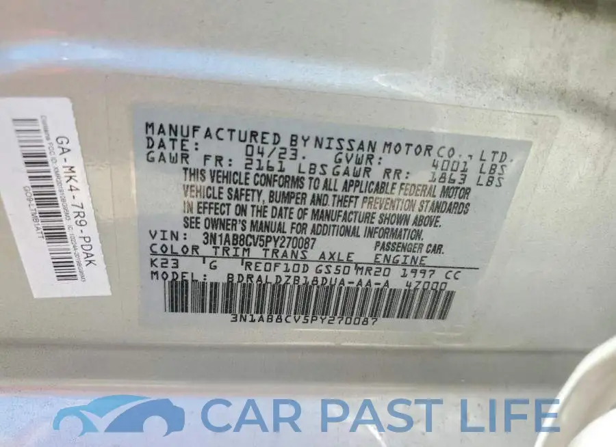 3N1AB8CV5PY270087# 12
