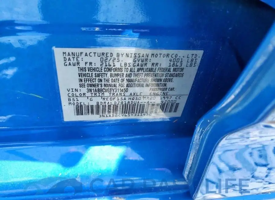 3N1AB8CV6SY311450# 12