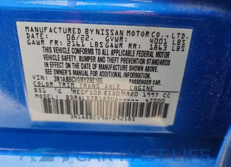 3N1AB8CV9NY292185# 12