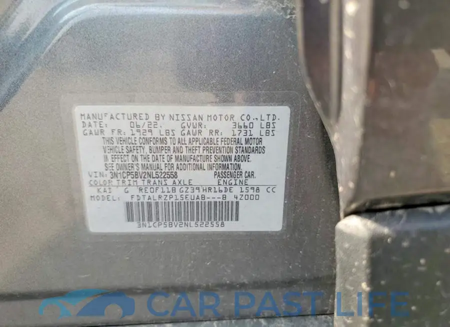 3N1CP5BV2NL522558# 12