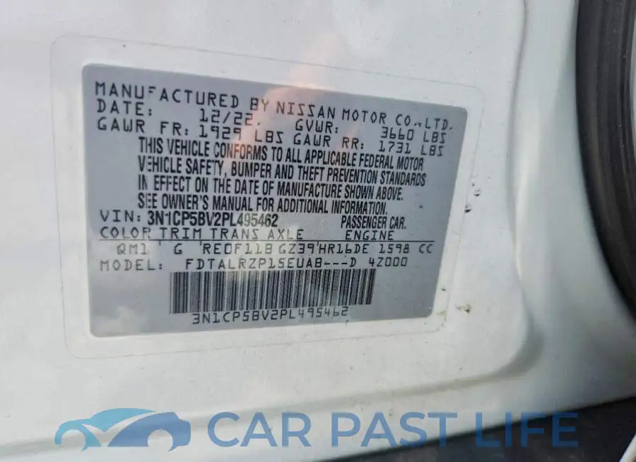 3N1CP5BV2PL495462# 14