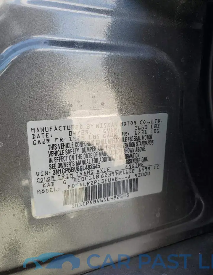3N1CP5BV6SL482545# 13