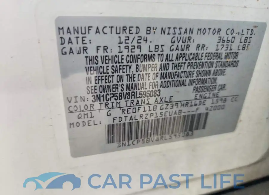 3N1CP5BV8RL595083# 13