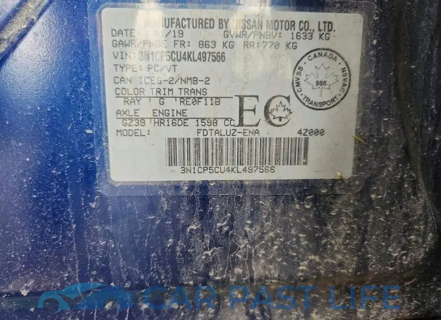 3N1CP5CU4KL497566# 13