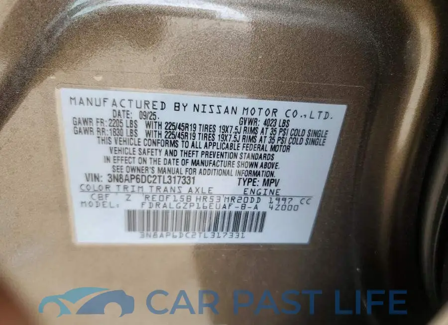 3N8AP6DC2TL317331# 12