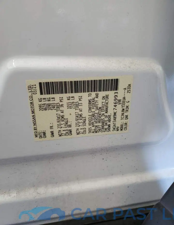 5N1AT3AB9MC746993# 14