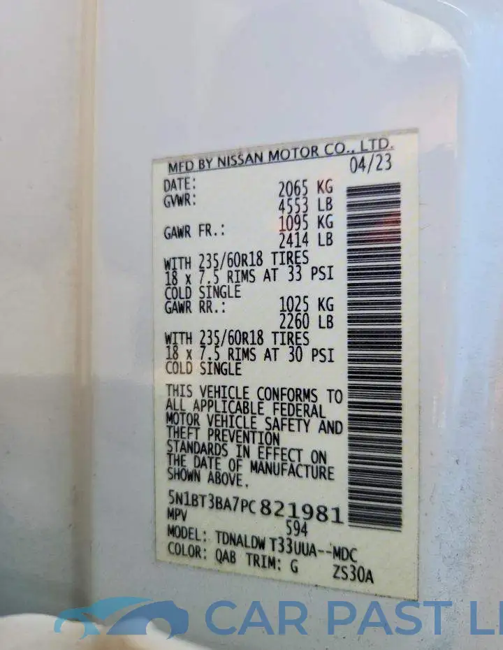 5N1BT3BA7PC821981# 13