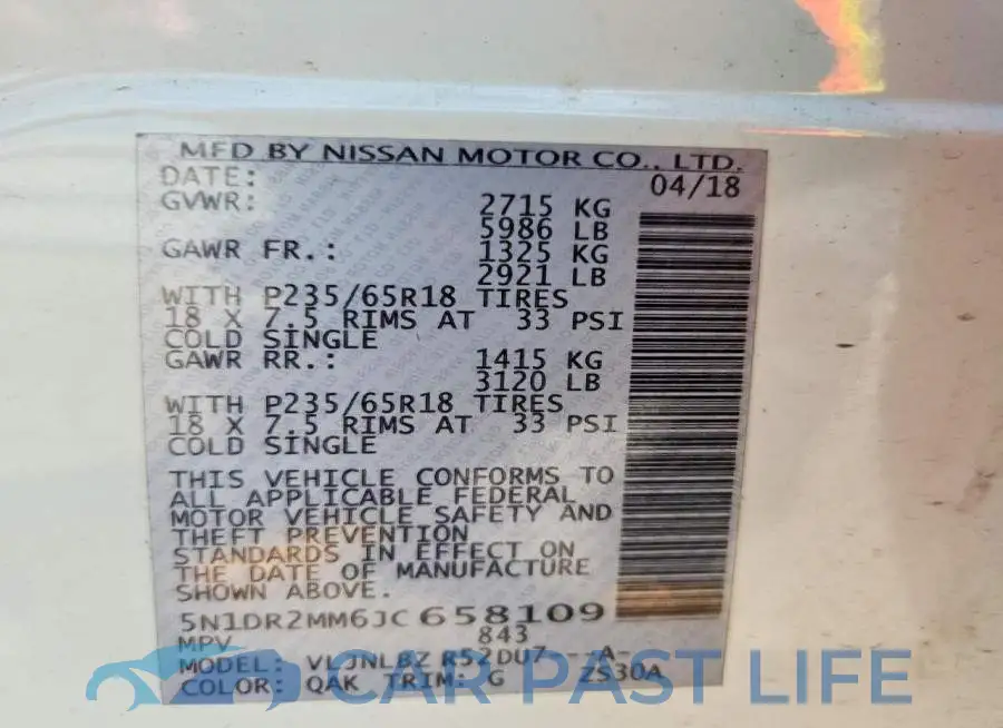 5N1DR2MM6JC658109# 13