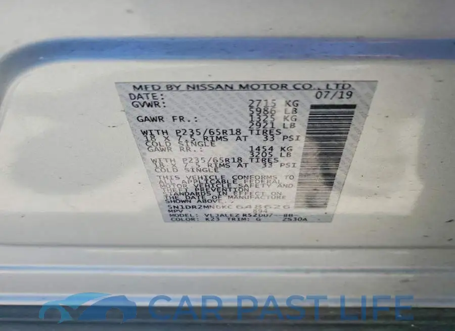 5N1DR2MN6KC648626# 13