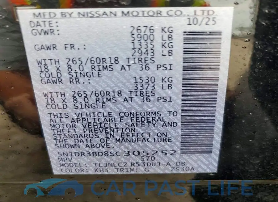 5N1DR3BD8SC305252# 13