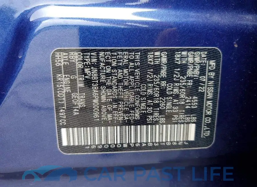 JN8BT3BA6PW000961# 13