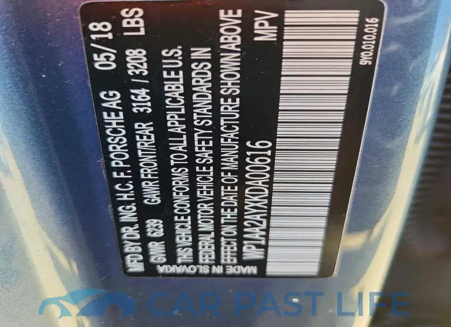 WP1AA2AYXKDA00616# 13