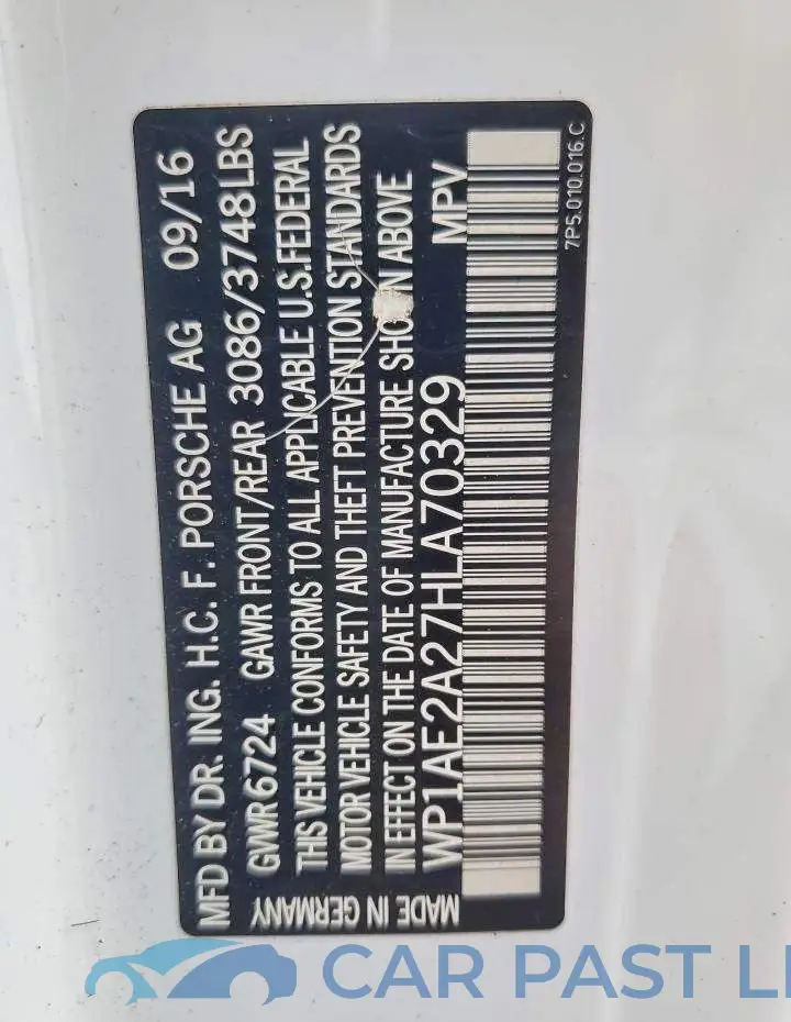 WP1AE2A27HLA70329# 13