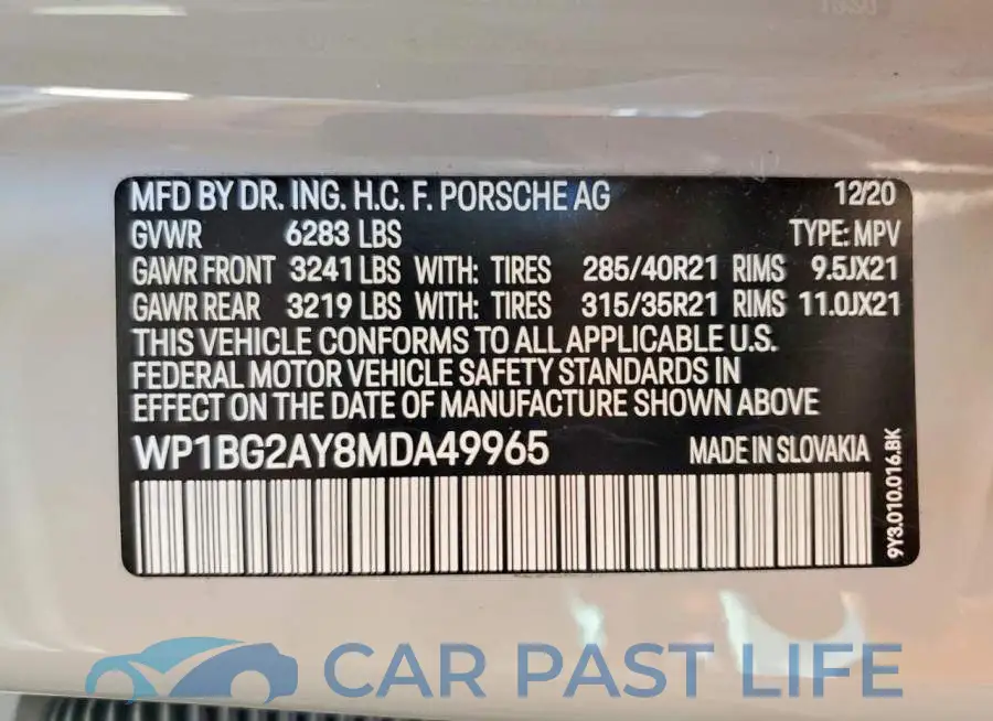 WP1BG2AY8MDA49965# 13