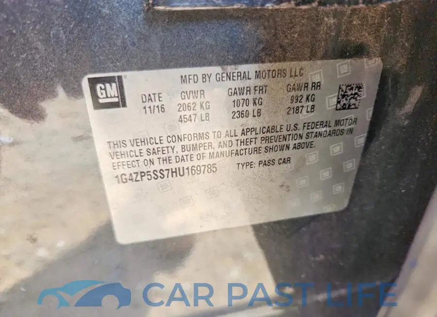 1G4ZP5SS7HU169785# 13