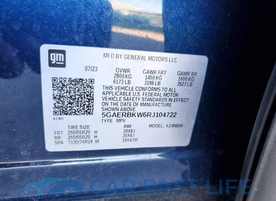 5GAERBKW6RJ104722# 13