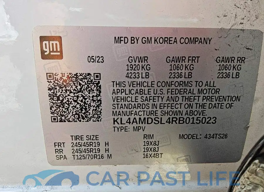 KL4AMDSL4RB015023# 13