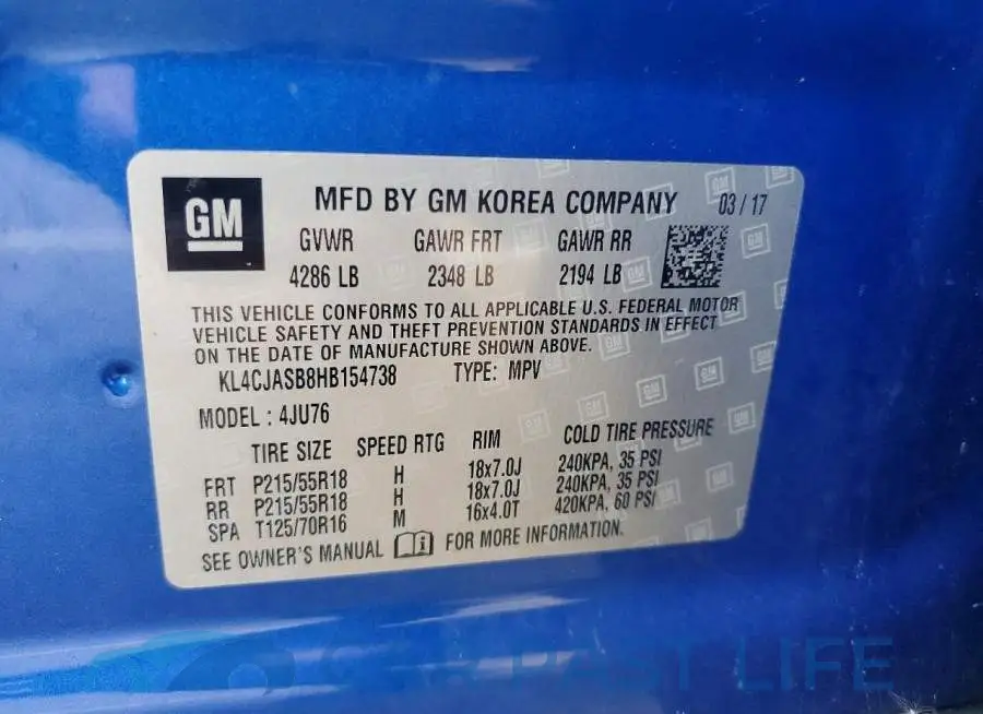 KL4CJASB8HB154738# 13