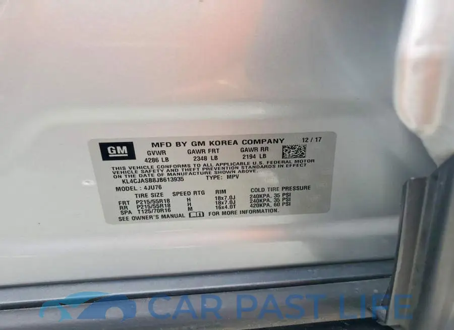 KL4CJASB8JB613935# 12