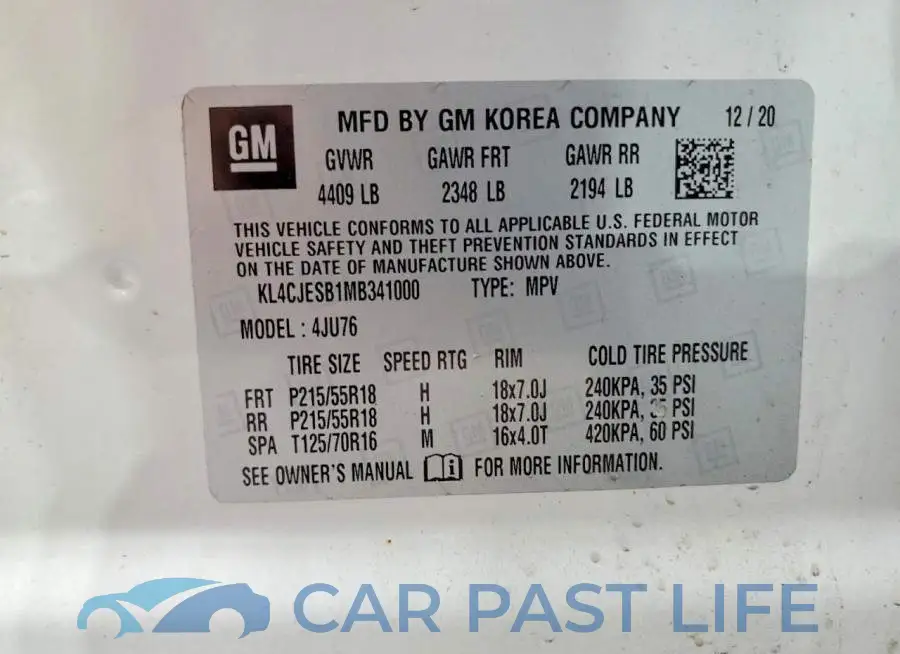 KL4CJESB1MB341000# 13