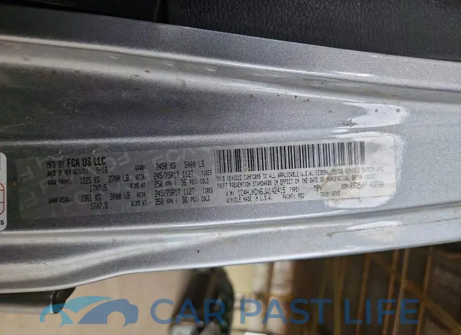 1C4HJXDN6JW142415# 12