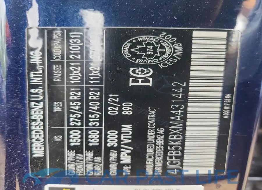 4JGFB5KBXMA431442# 14
