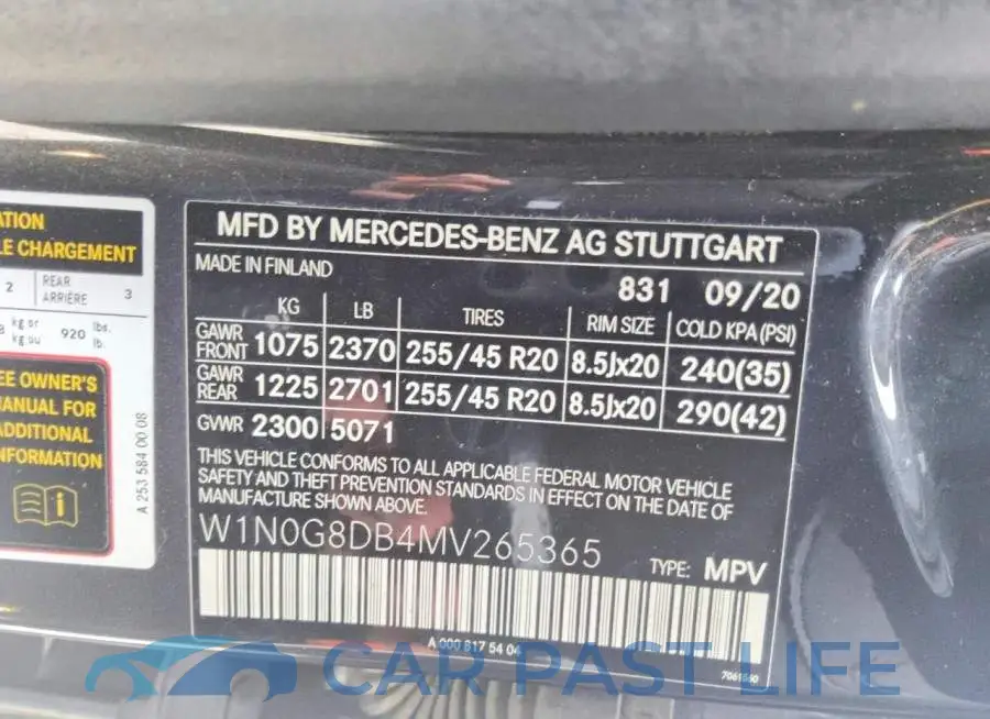 W1N0G8DB4MV265365# 13