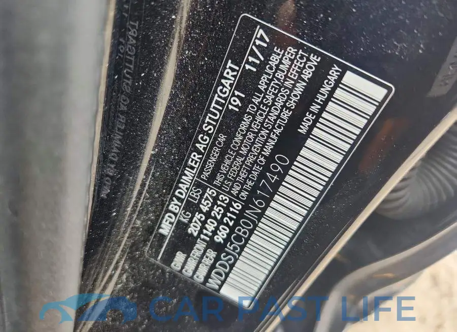 WDDSJ5CB0JN617490# 12