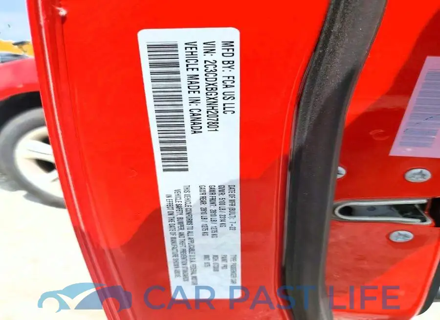 2C3CDXBGXNH207801# 12