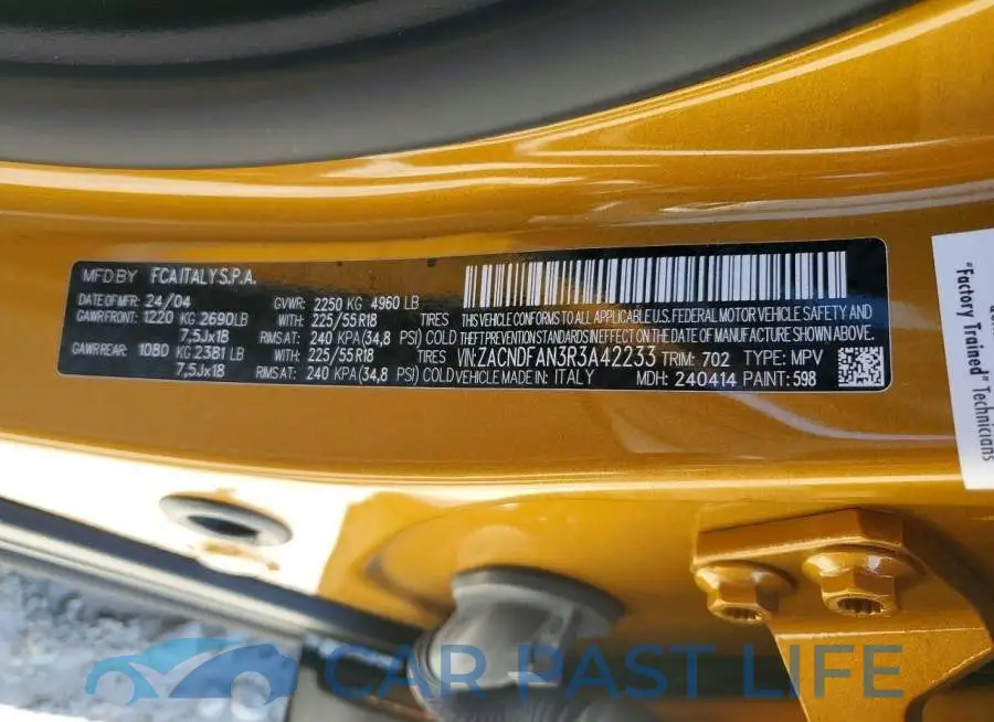 ZACNDFAN3R3A42233# 13