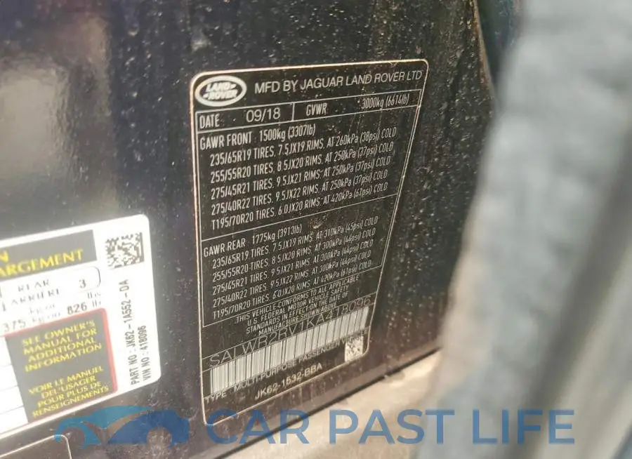 SALWR2RV1KA418096# 13